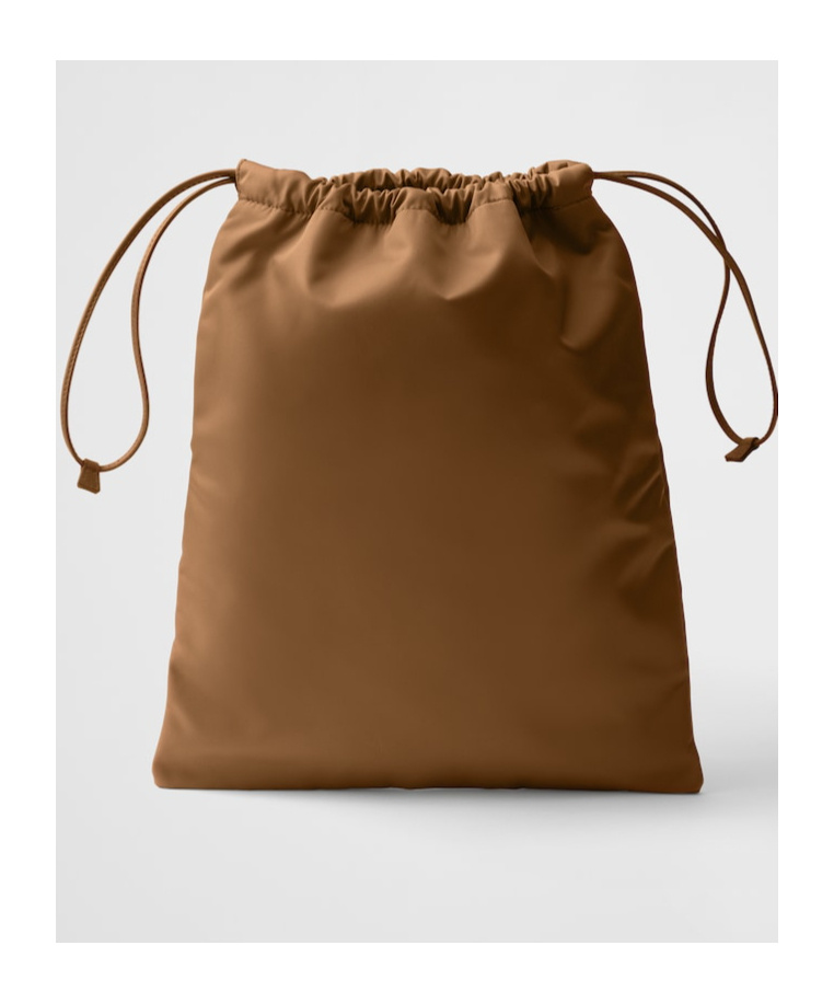 Prada Satin Pouch In Brown