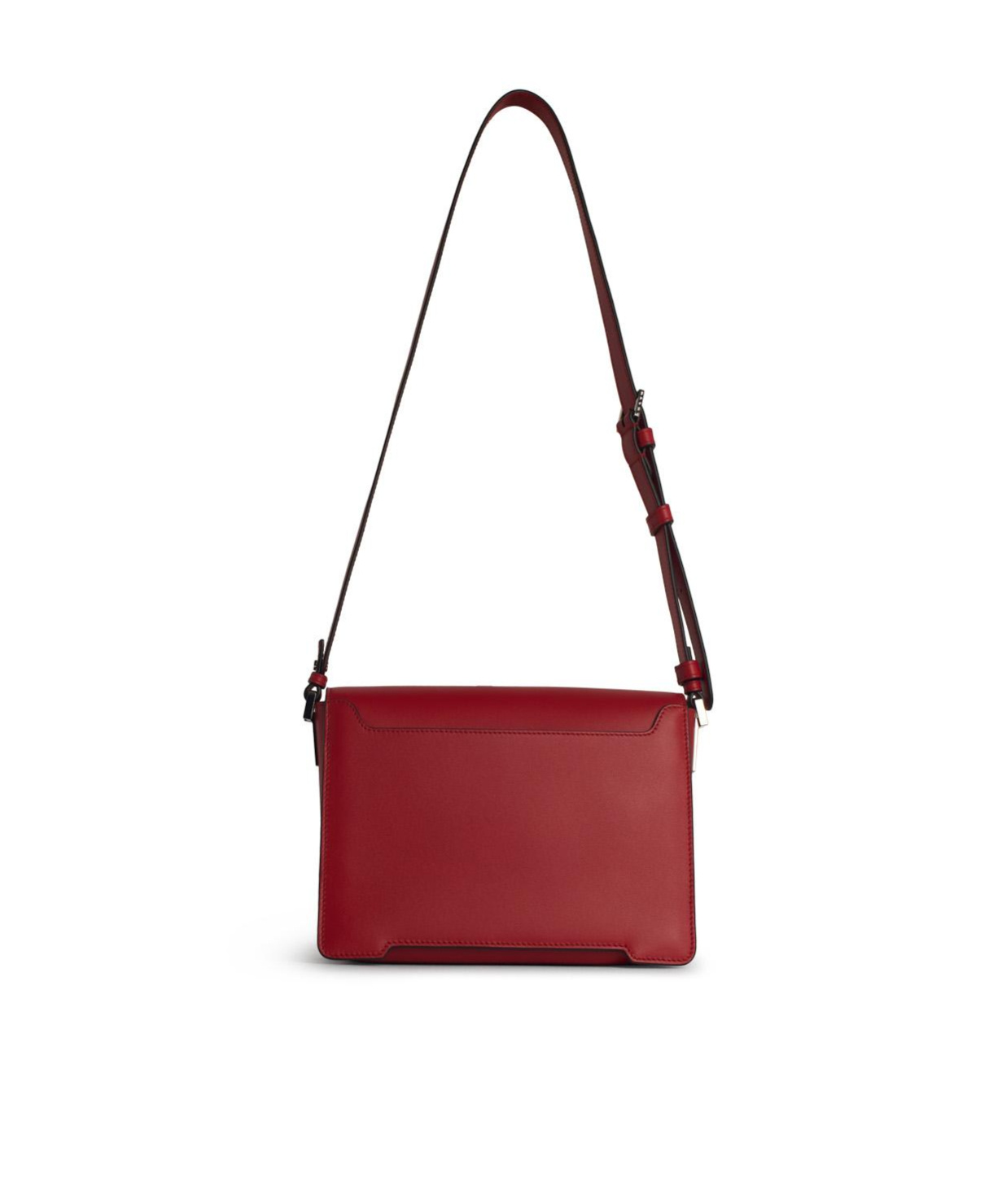 Marni Medium Trunkaroo Leather Shoulder Bag In Red