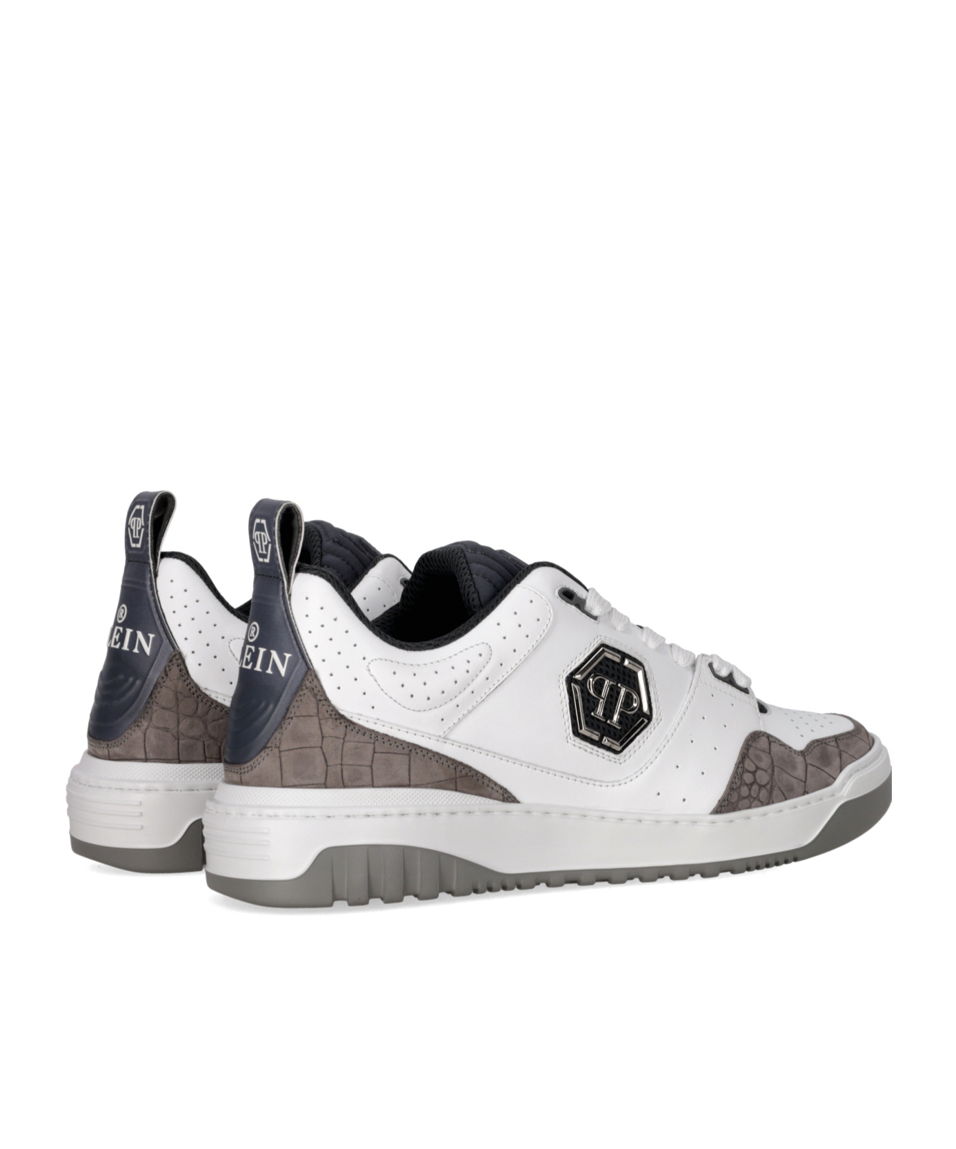 Philipp Plein Laced Sneakers In White