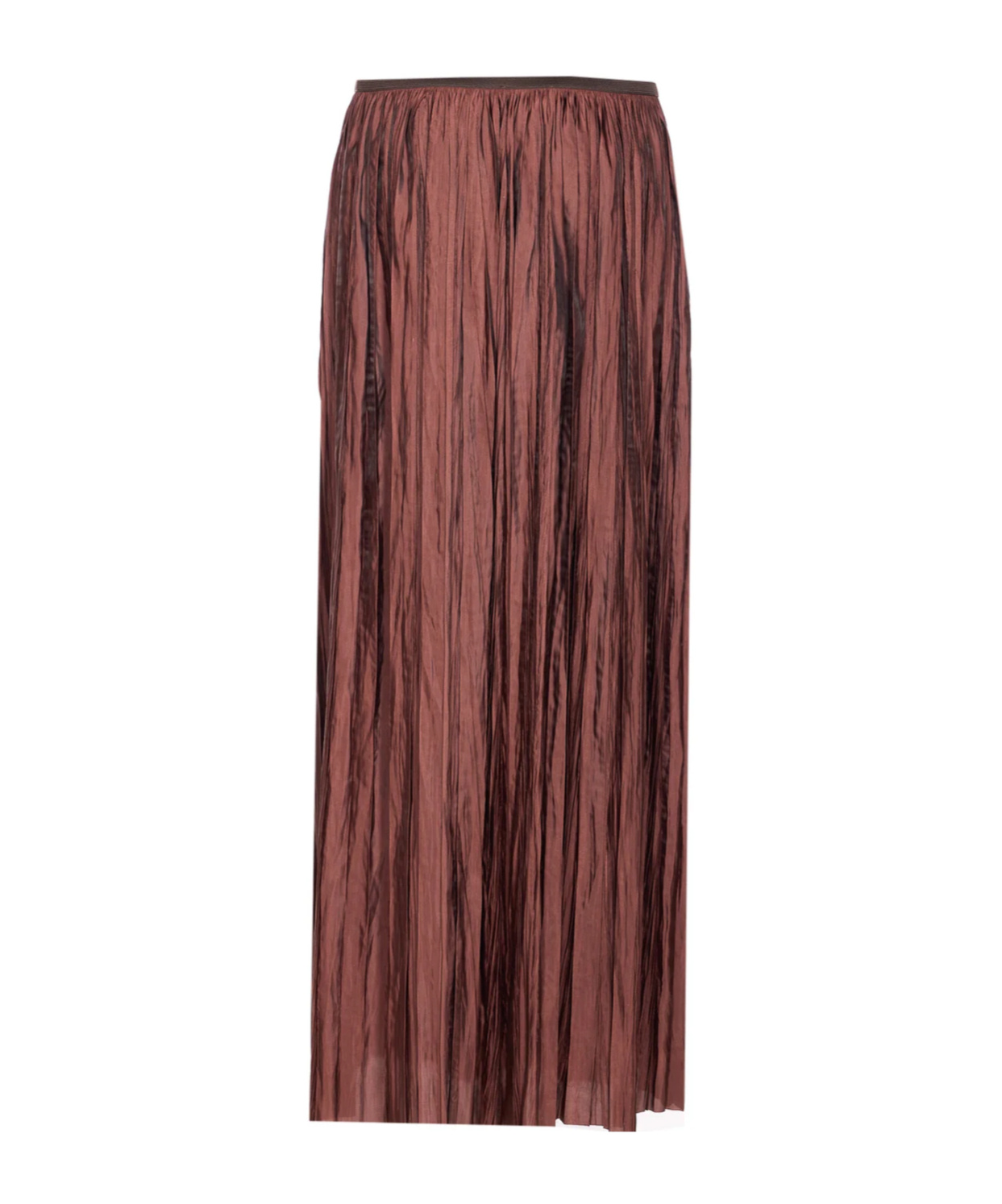 Roberto Collina Crinkled Texture Midi Pleated Sheer Overlay Skirt