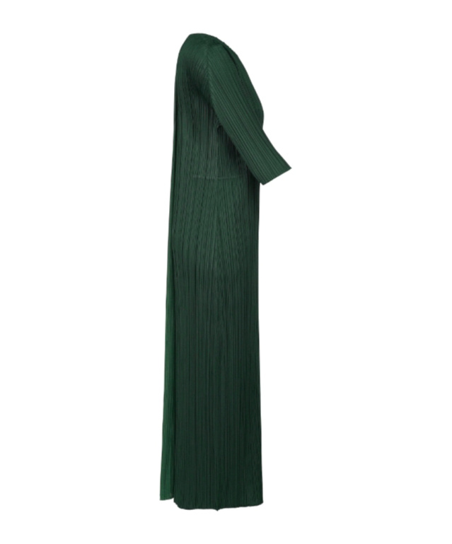 Shop Issey Miyake Pleated Dress In Green