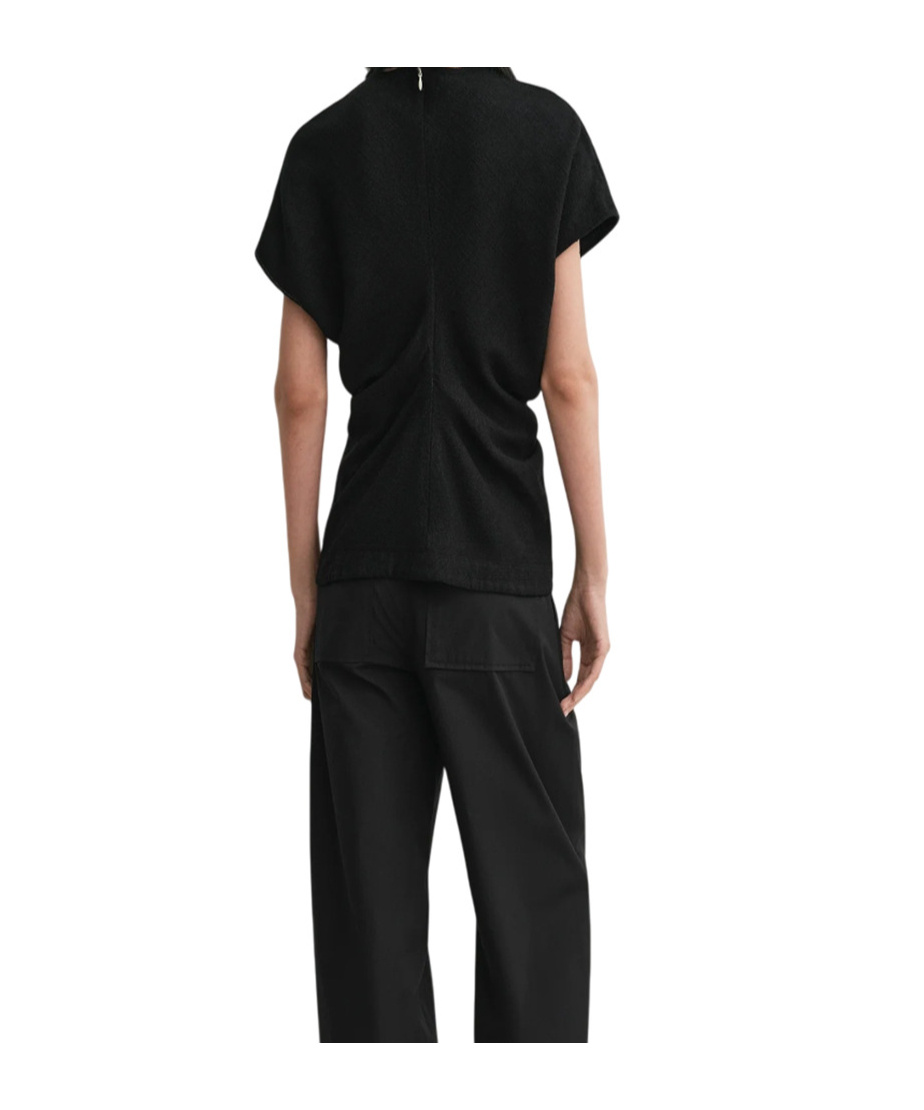 Totême Toteme Women Black Basketweave Slouch Waist Top