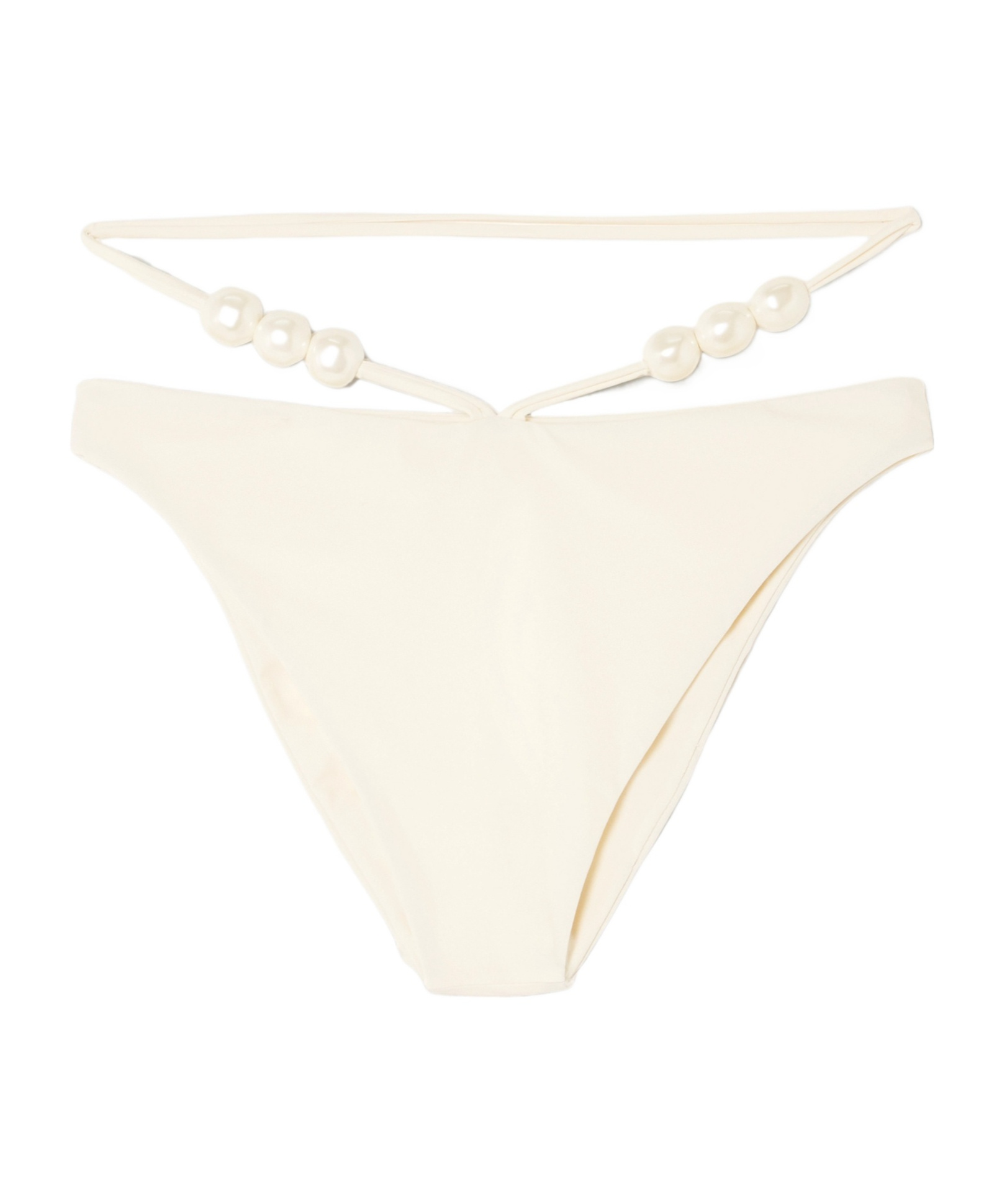 Magda Butrym Beaded Bikini Bottoms In White