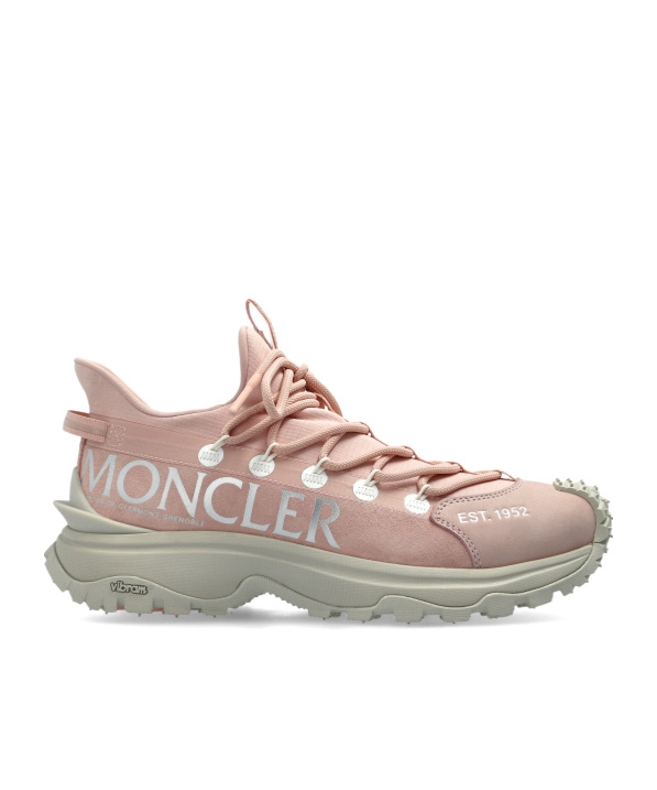 Shop Moncler Trailgrip Lite 2 Leather Suede Trainers In Pink