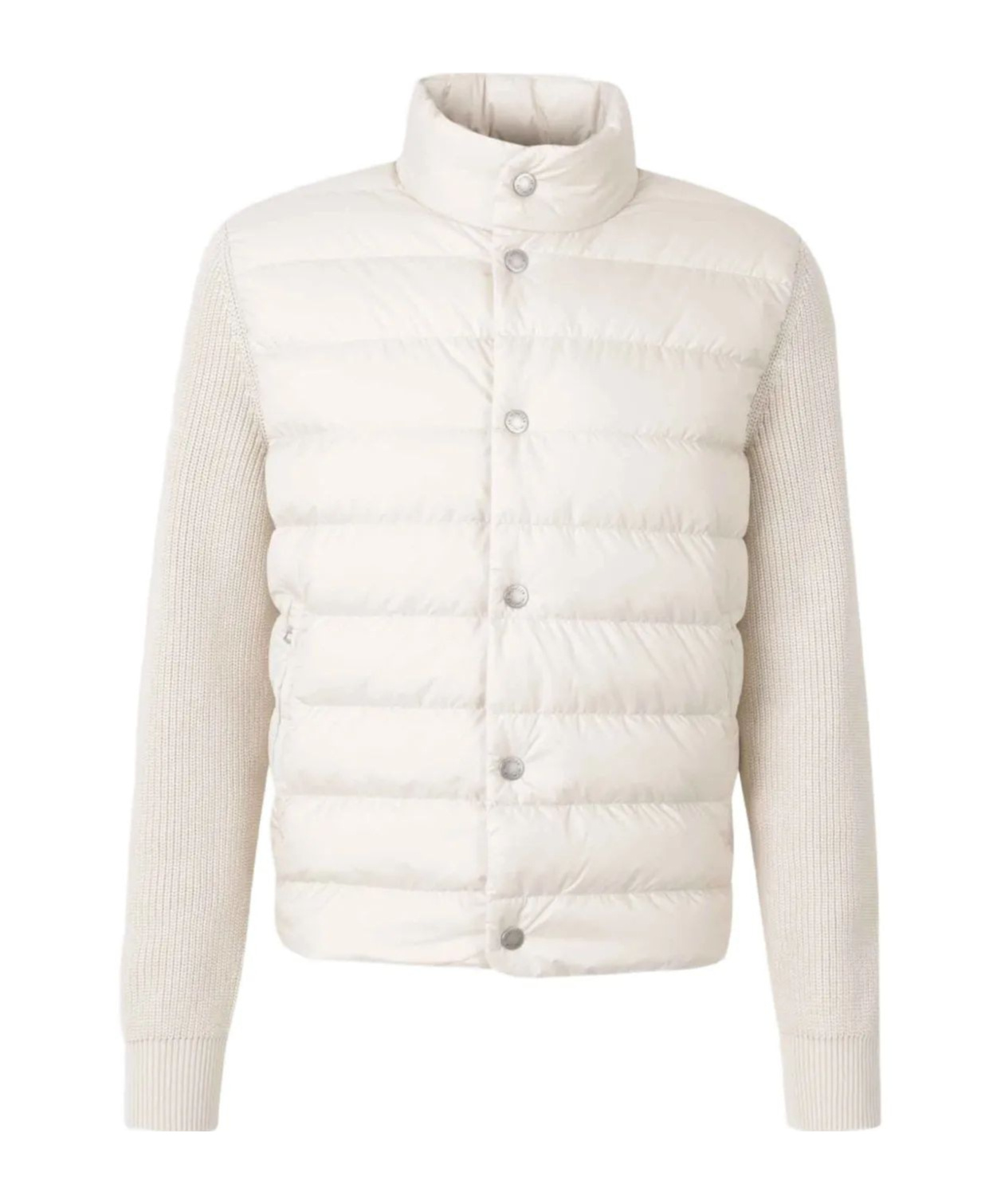 Moncler Quilted Cardigan In White