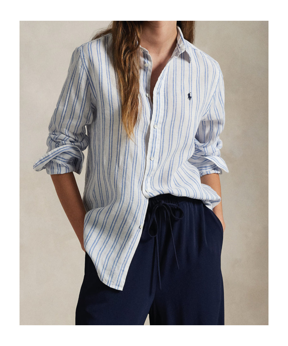 Shop Polo Ralph Lauren Striped Shirt In White