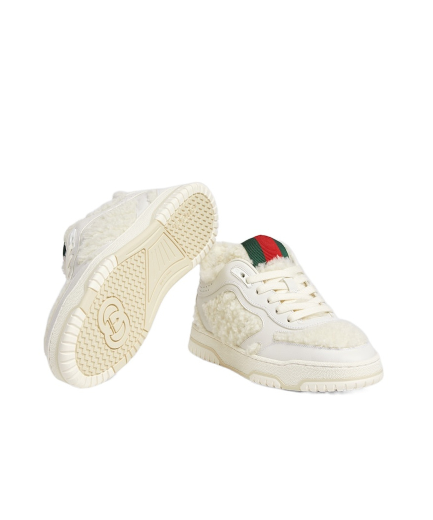 Shop Gucci Women's Re-web Sneaker In White