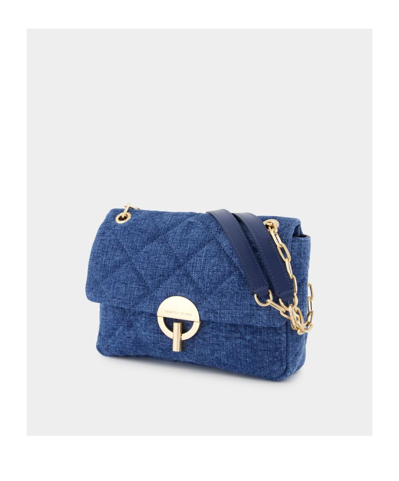 Vanessa Bruno Large Moon Shoulder Bag In Blue