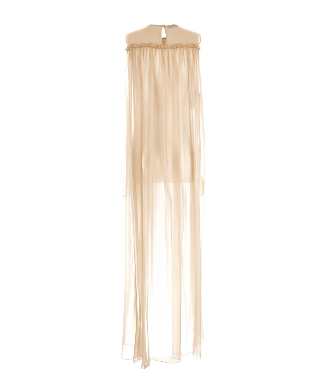 Alberta Ferretti Beige Blouse With Ruffle In Nude