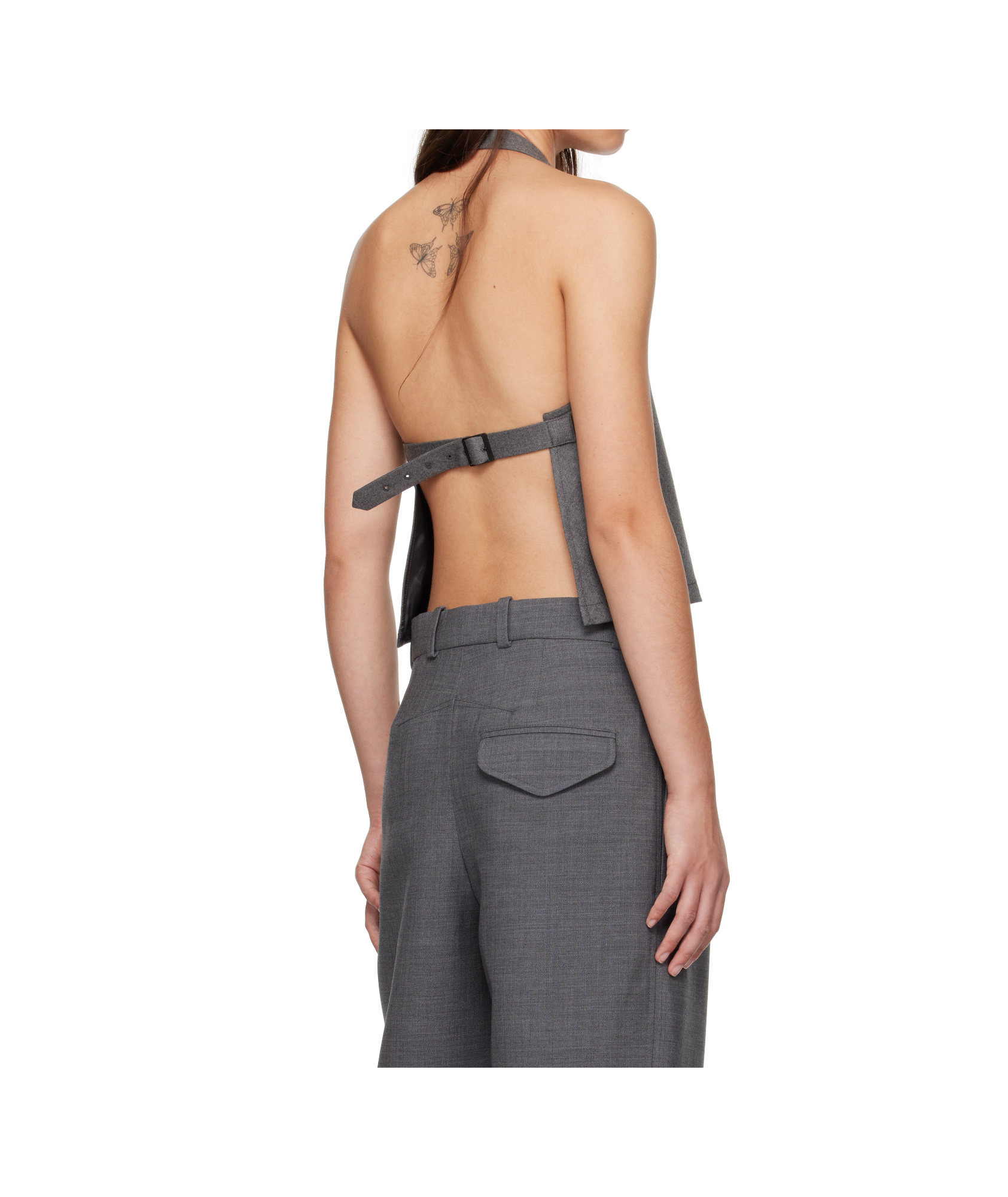 WARDROBE.NYC BACKLESS HALTERNECK TOP