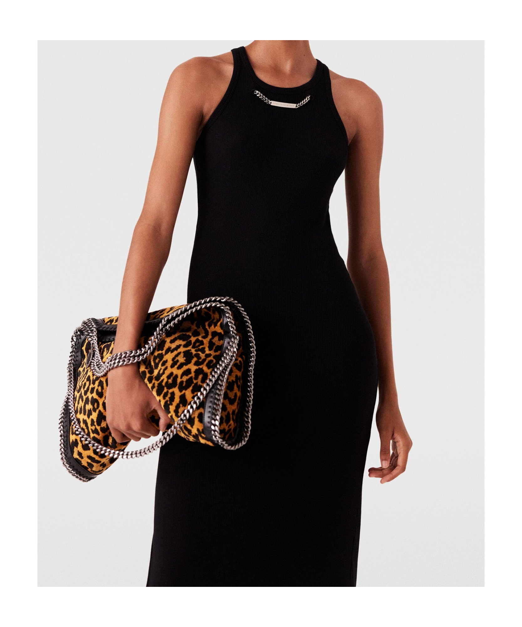 Stella Mccartney Chain Tank Dress In Black