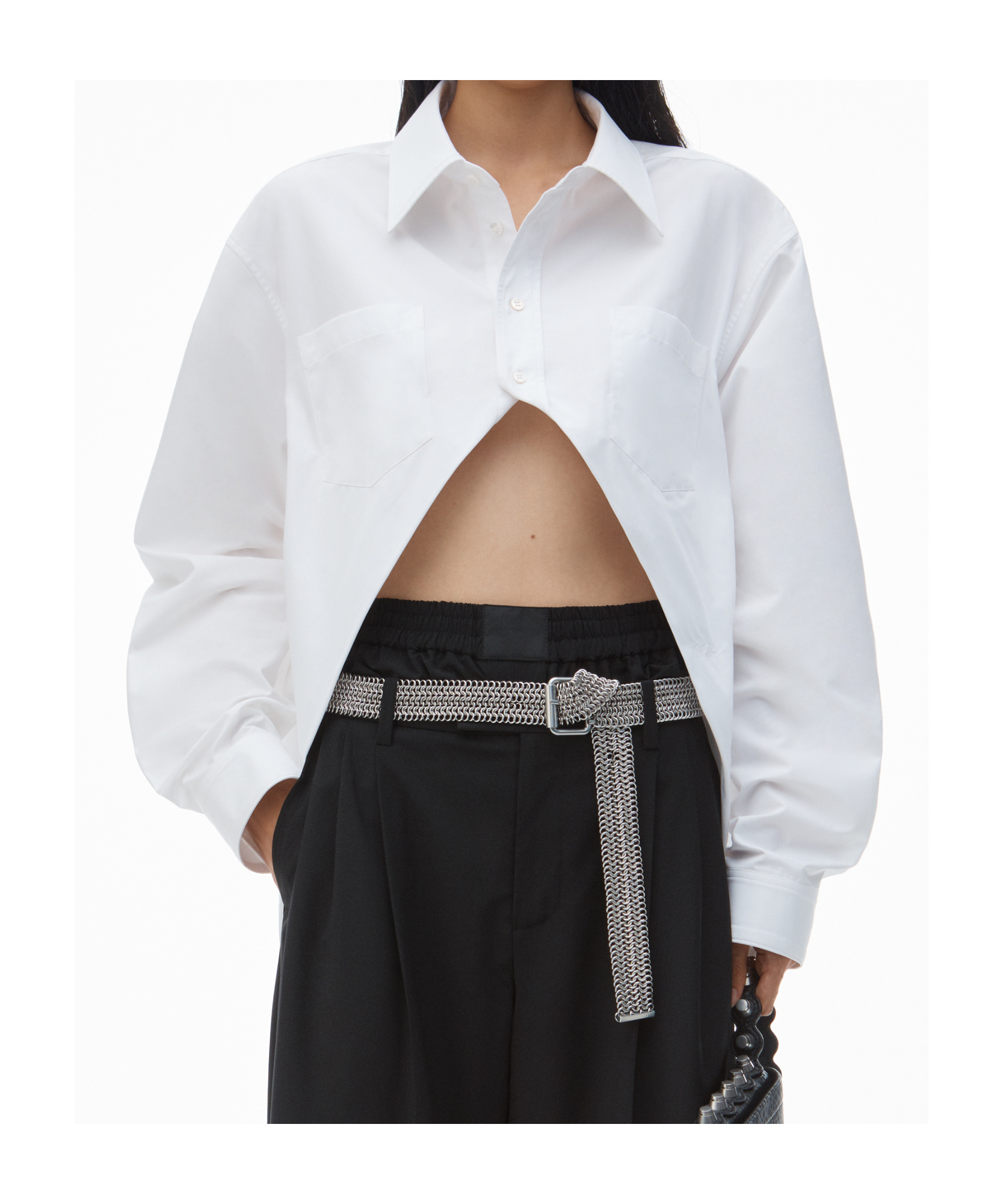 Alexander Wang Shirt With Slit Front In White