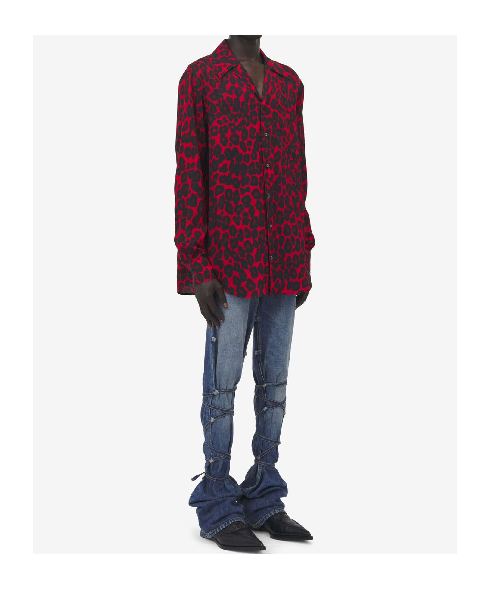 Alexander Mcqueen Leopard-print Shirt In Black