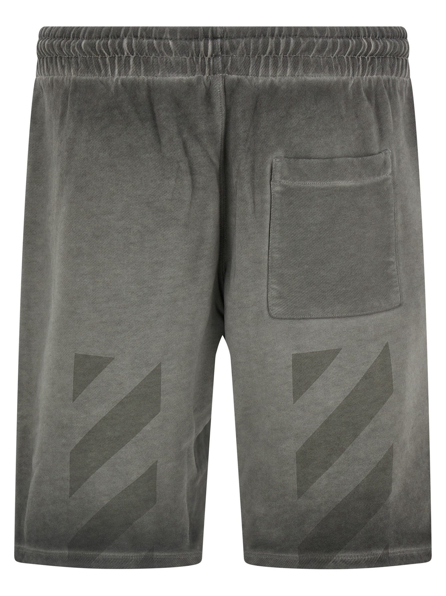 Off-white Off White Logo Embroidered Drawstring Shorts In Gray