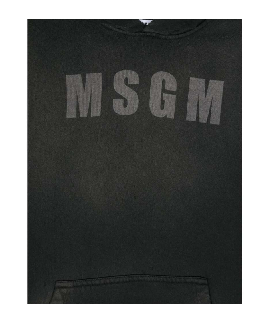 Msgm Logo-print Hoodie In Black