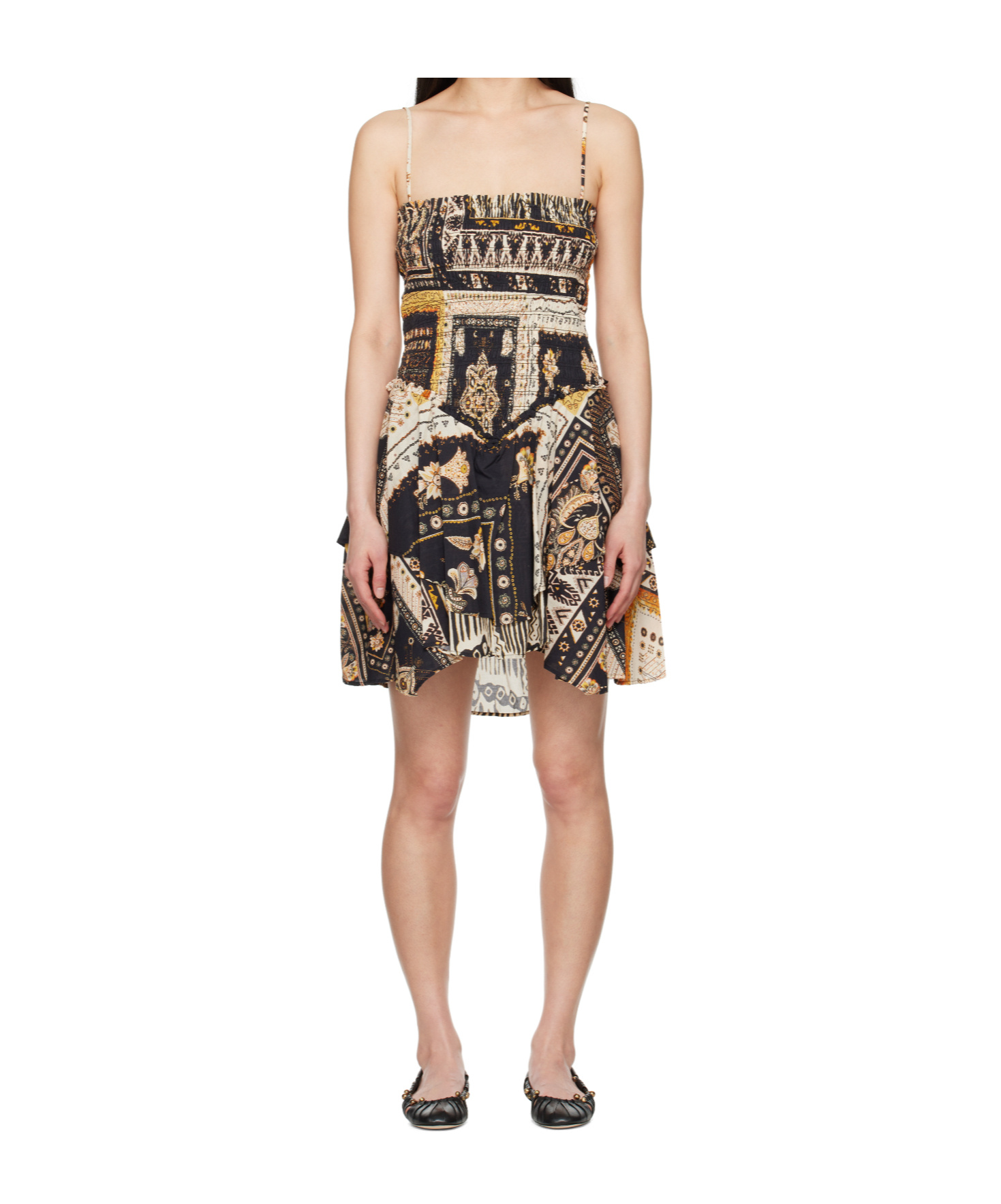 Shop Isabel Marant Étoile Square Neck Dress In Nude