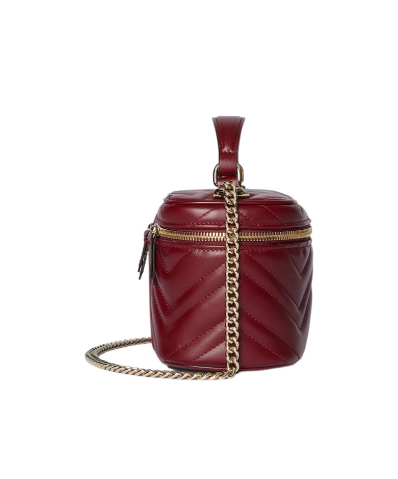 Gucci Gg Marmont Mini Vanity Bag In Burgundy