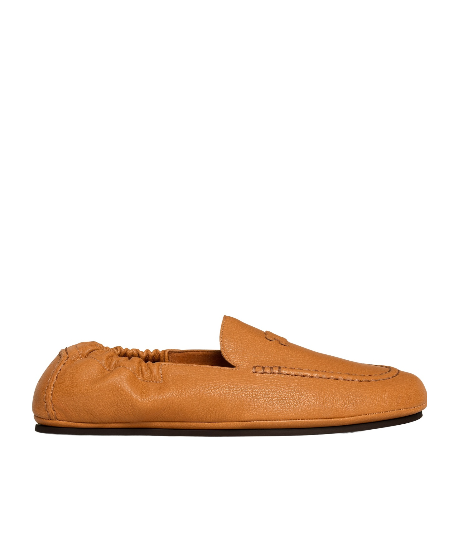 Celine Adam Loafer With Triomphe In Goatskin In Orange