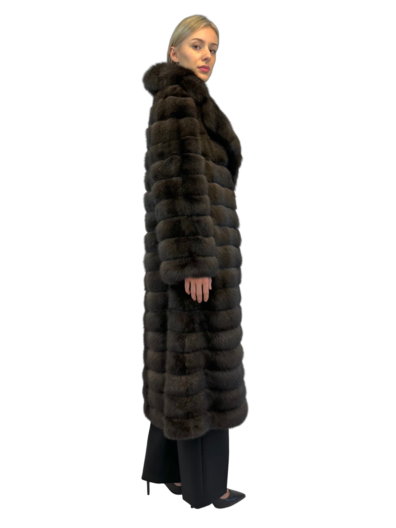 Liska Long-sleeved Fur In Black