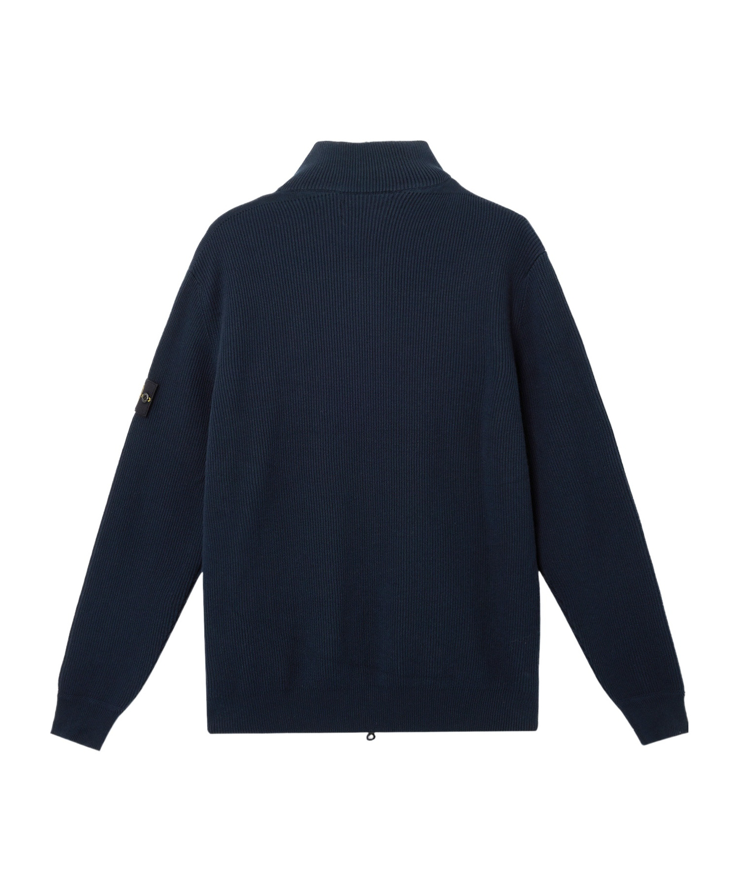 Stone Island Zip-front Wool Sweatshirt In Blue