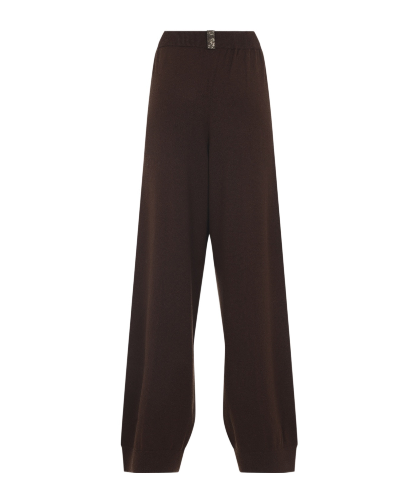 Fabiana Filippi Relaxed Fit Wide Leg Trousers In Brown