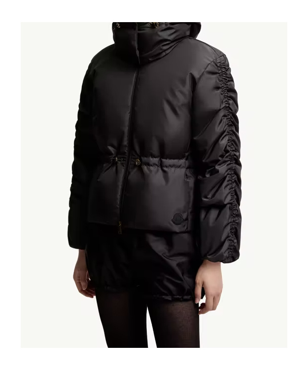 Moncler Louviere Puffer Jacket With Detachable Hood In Black