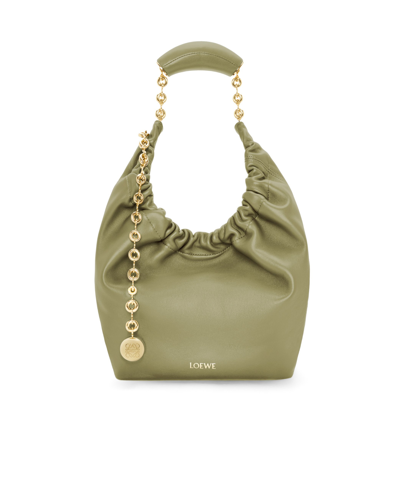 Loewe Small Logo Shoulder Bag In Green