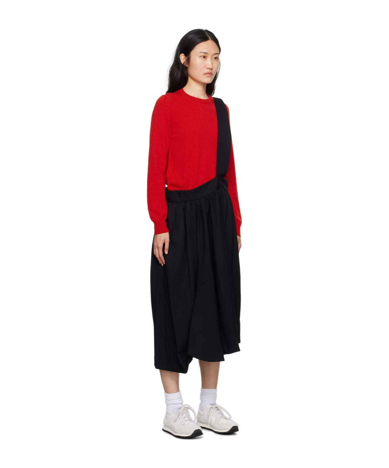 Comme Des Garçons Pleated Medium-length Skirt In Black
