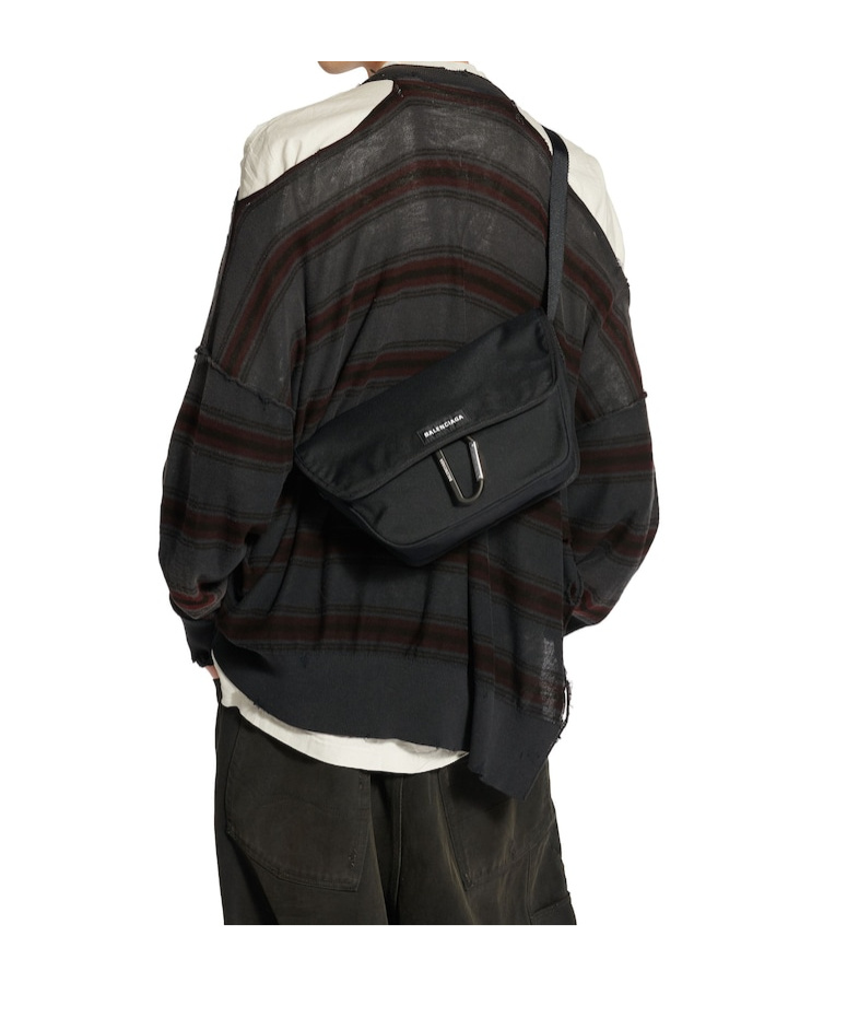 Balenciaga Men's Explorer Flap Messenger Bag Small In Black