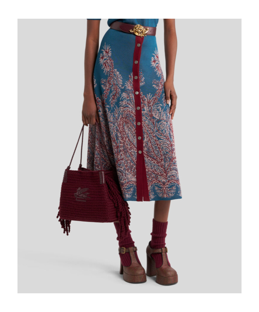 Etro Knee Length And Midi Skirts In Blue