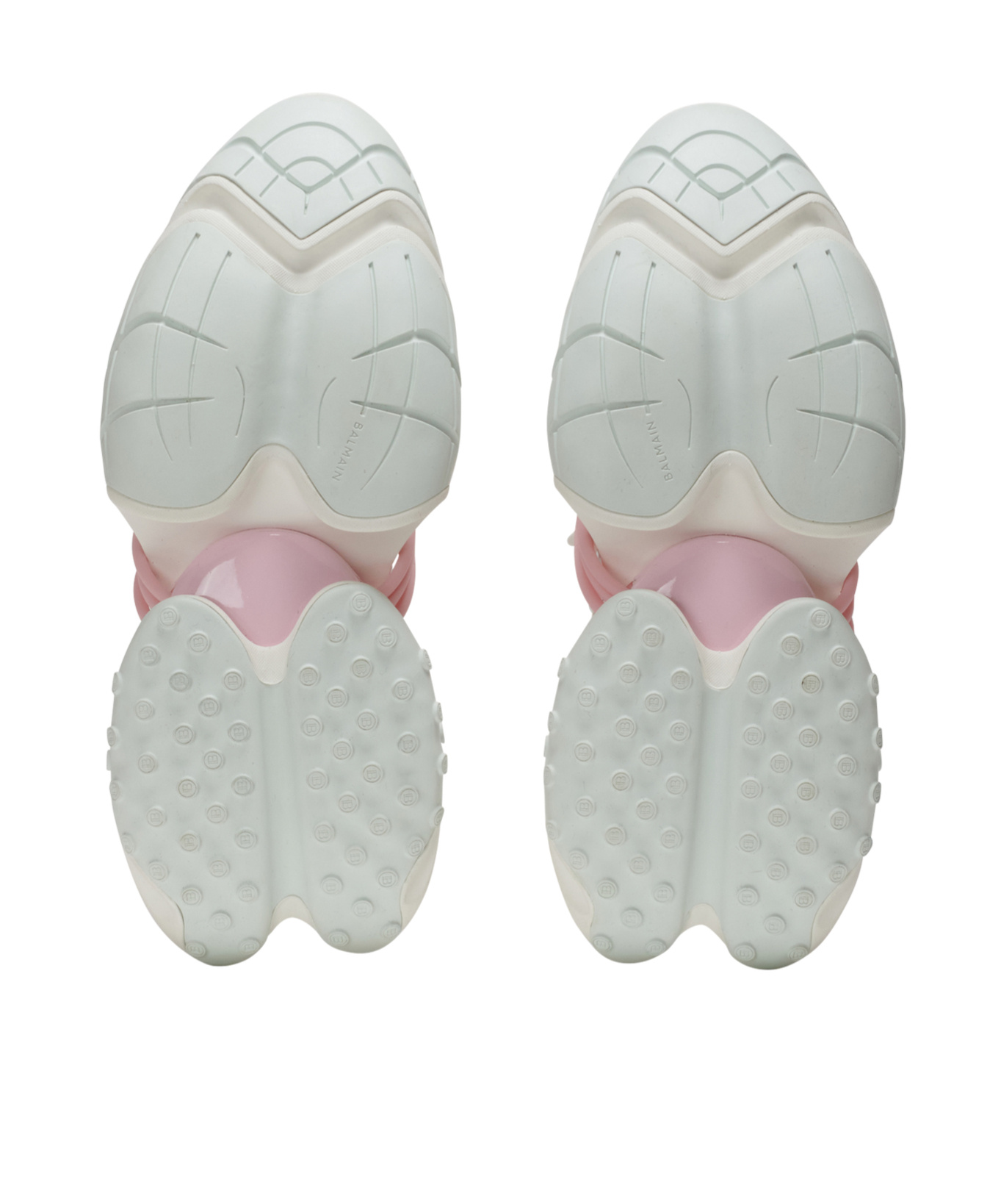 Shop Balmain Unicorn Wave Trainers In Neoprene And Calfskin In Nude