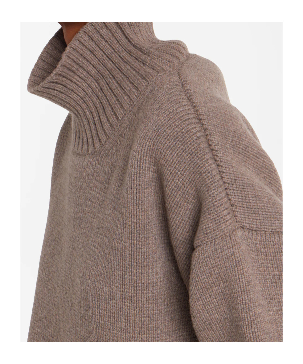 Rohe Ribbed Turtleneck Sweater In Gray