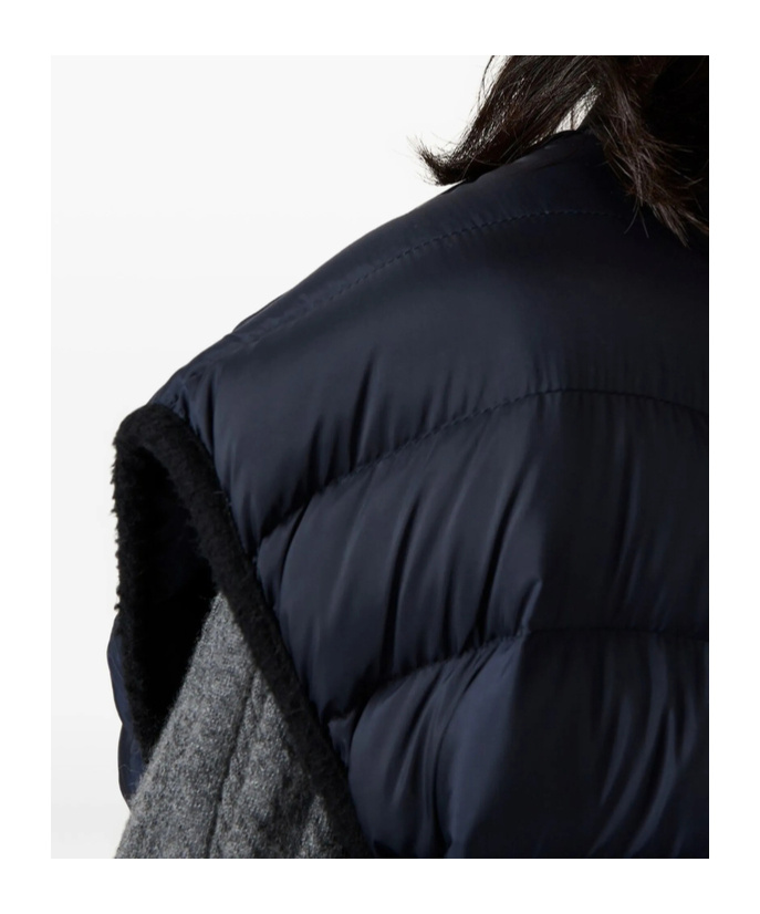 Miu Miu Lightweight Sleeveless Padded Jacket In Blue