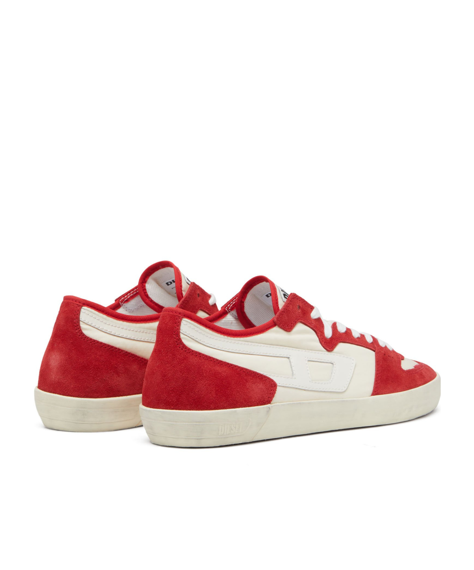Diesel Low-top Sneakers Logo Suede Panels In Nude