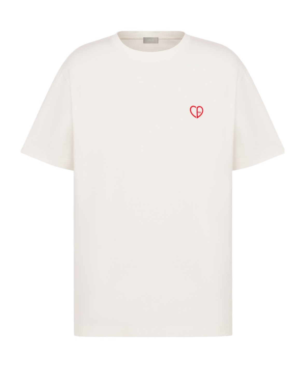 Dior Cd Heart-shaped Loose T-shirt In White