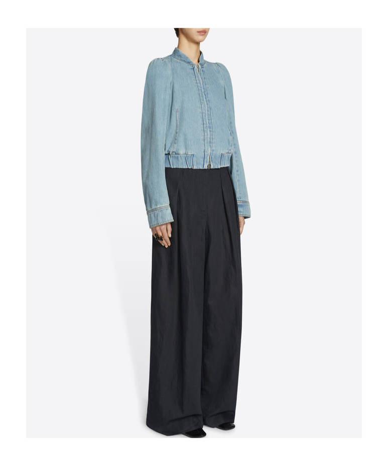 DRIES VAN NOTEN WIDE-PLEATED CASUAL PANTS 