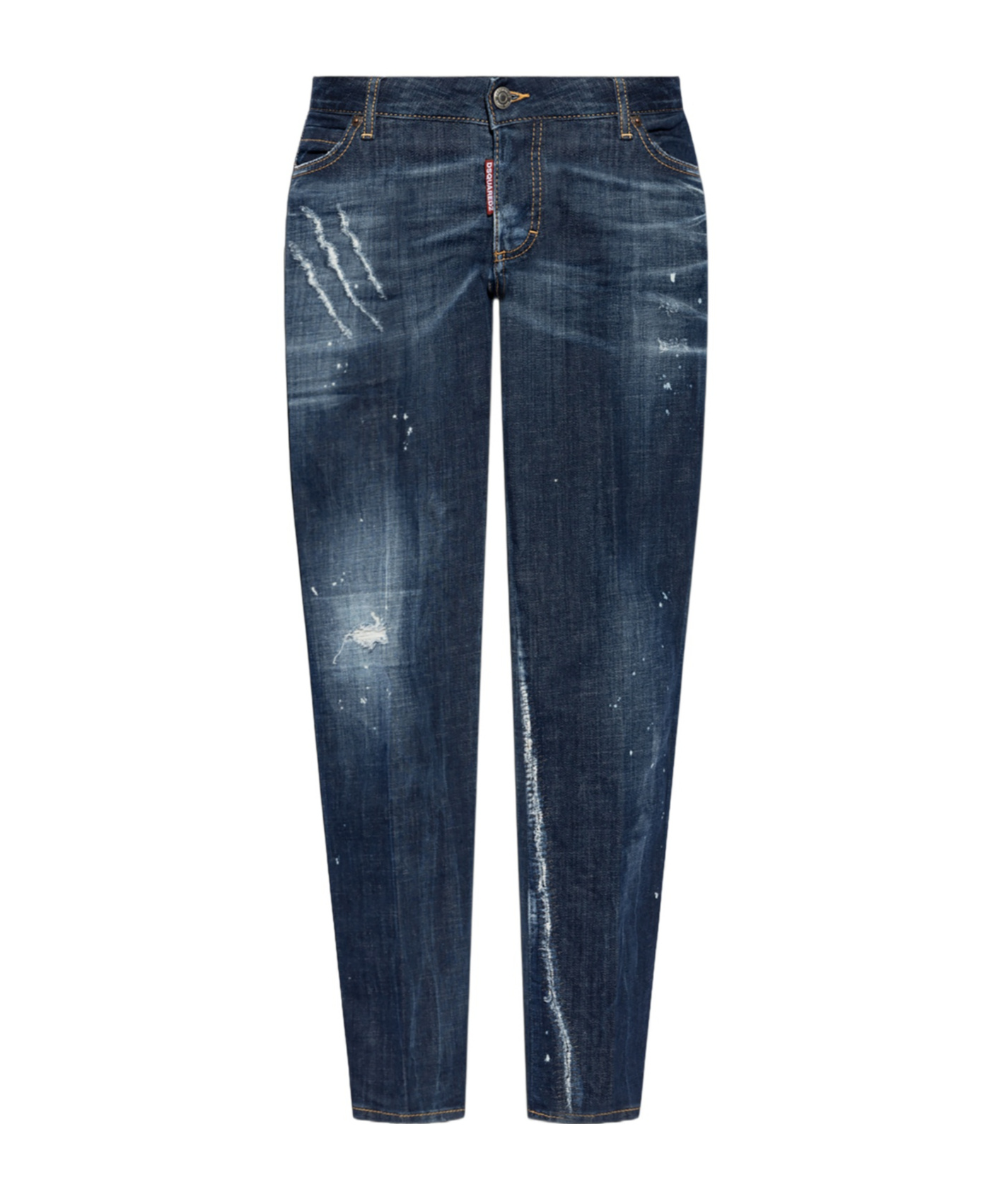Shop Dsquared2 Logo-patch Cotton Jeans In Blue