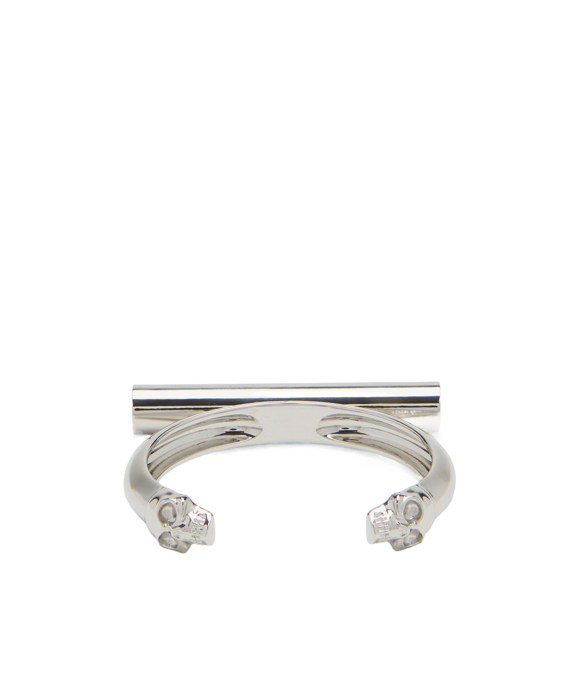 Alexander Mcqueen Crossbar Cuff Bracelet In White