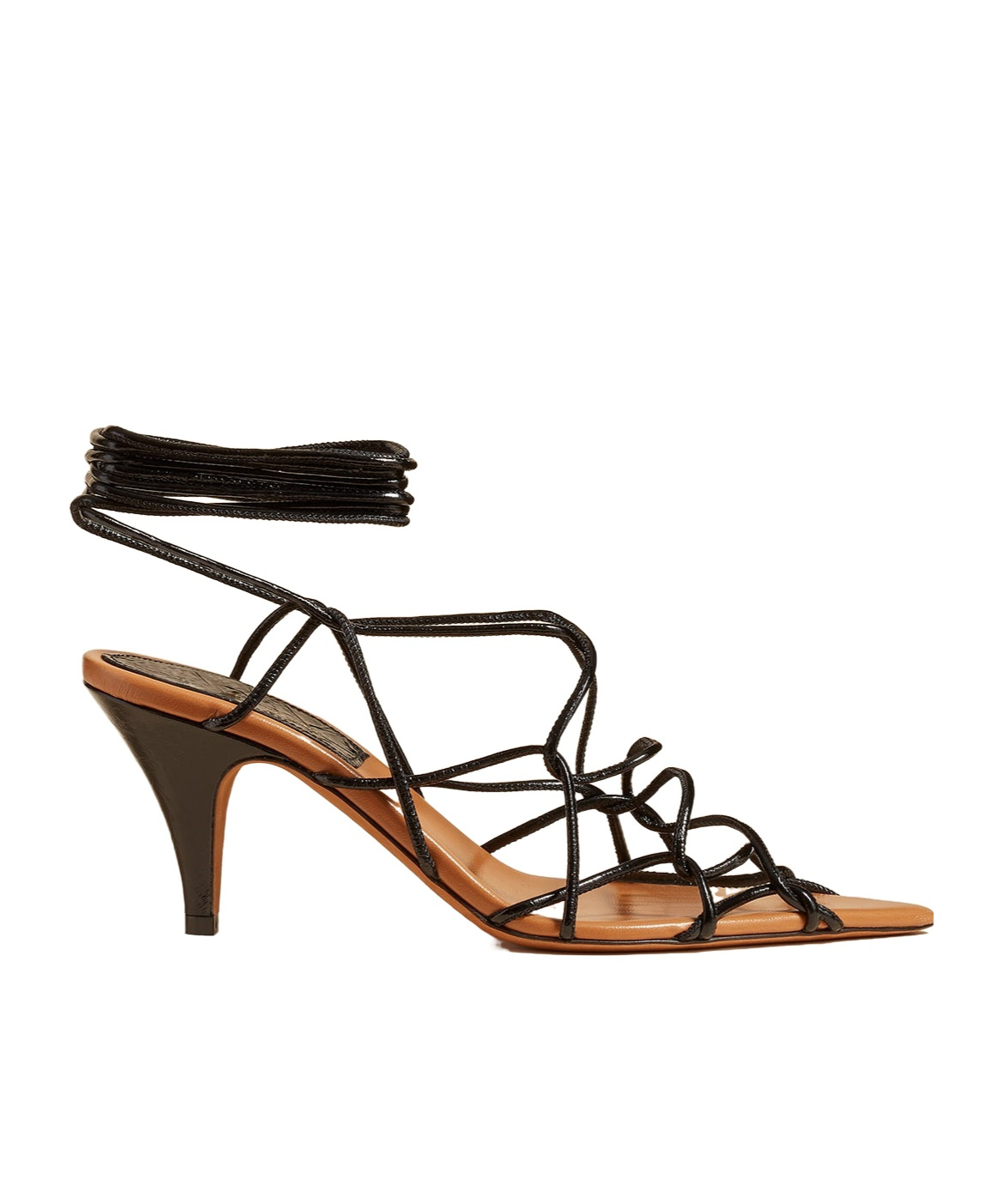 Khaite Pointed High-heeled Sandals In Black