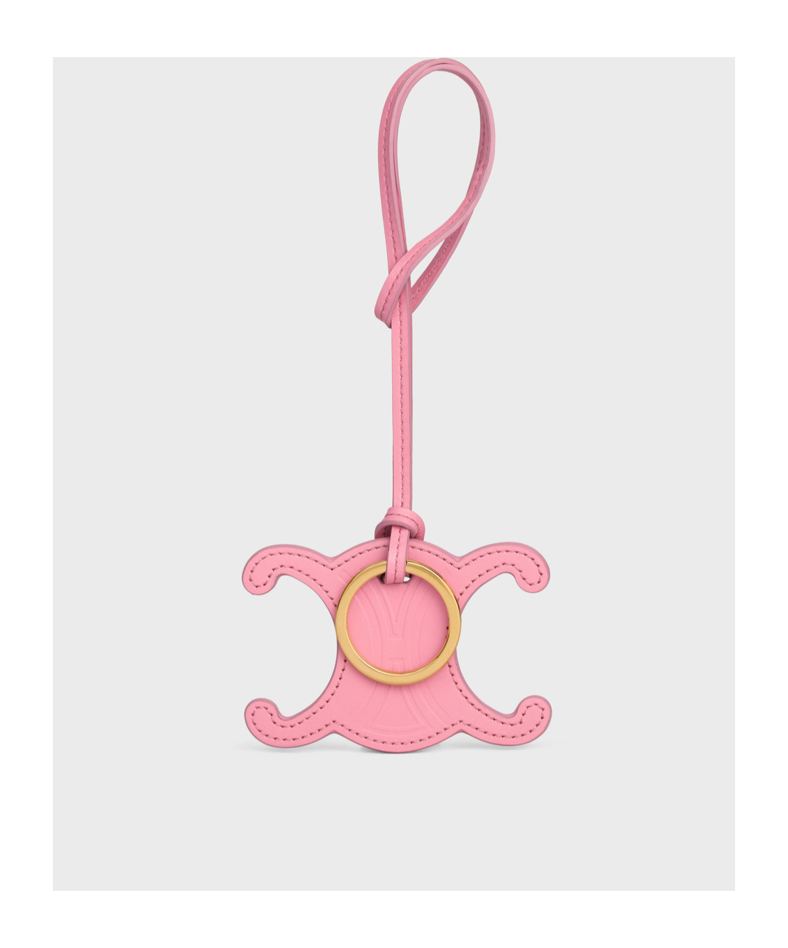CELINE TRIOMPHE KEYRING CHARM IN SMOOTH CALFSKIN WITH GOLD FINISHING