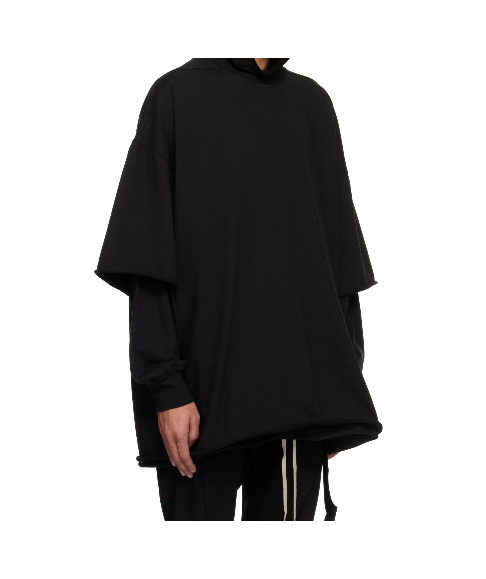 Rick Owens Drkshdw Black Hollywood Tommy Hustler Sweat T-shirt In Black