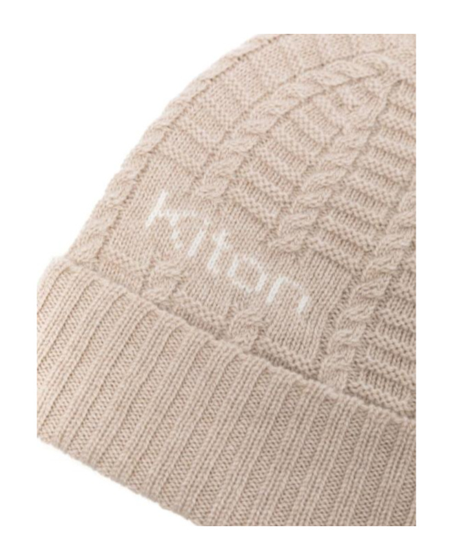 Kiton Logo Inlaid Cap In Nude