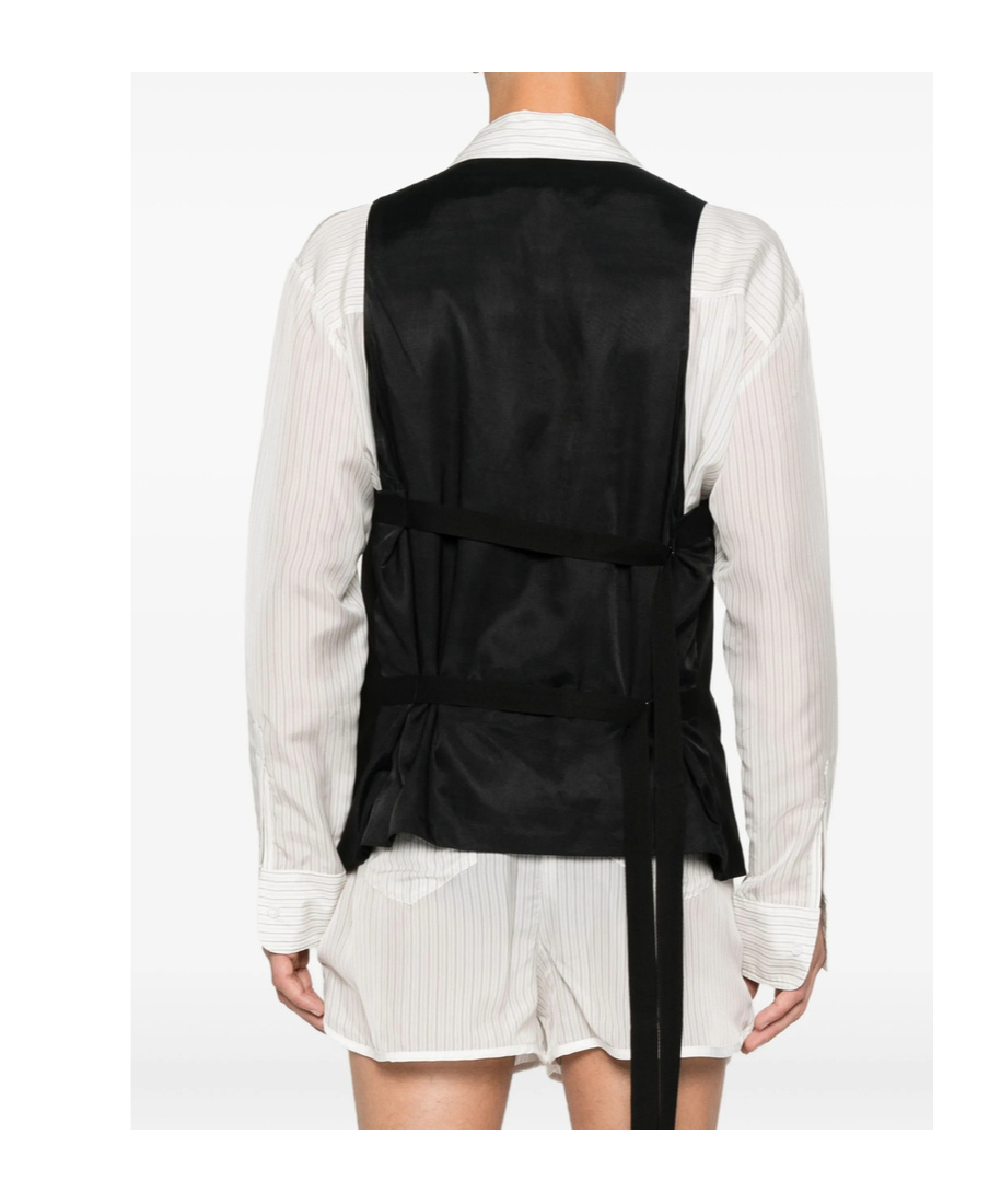 Ann Demeulemeester Martingale Weste In Black