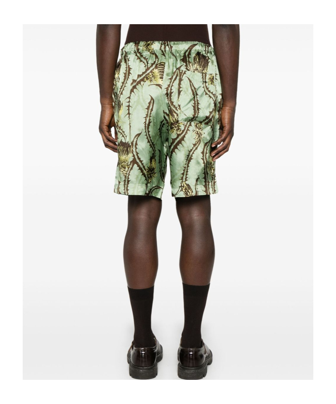 Dries Van Noten Piperi Thistle Print Shorts