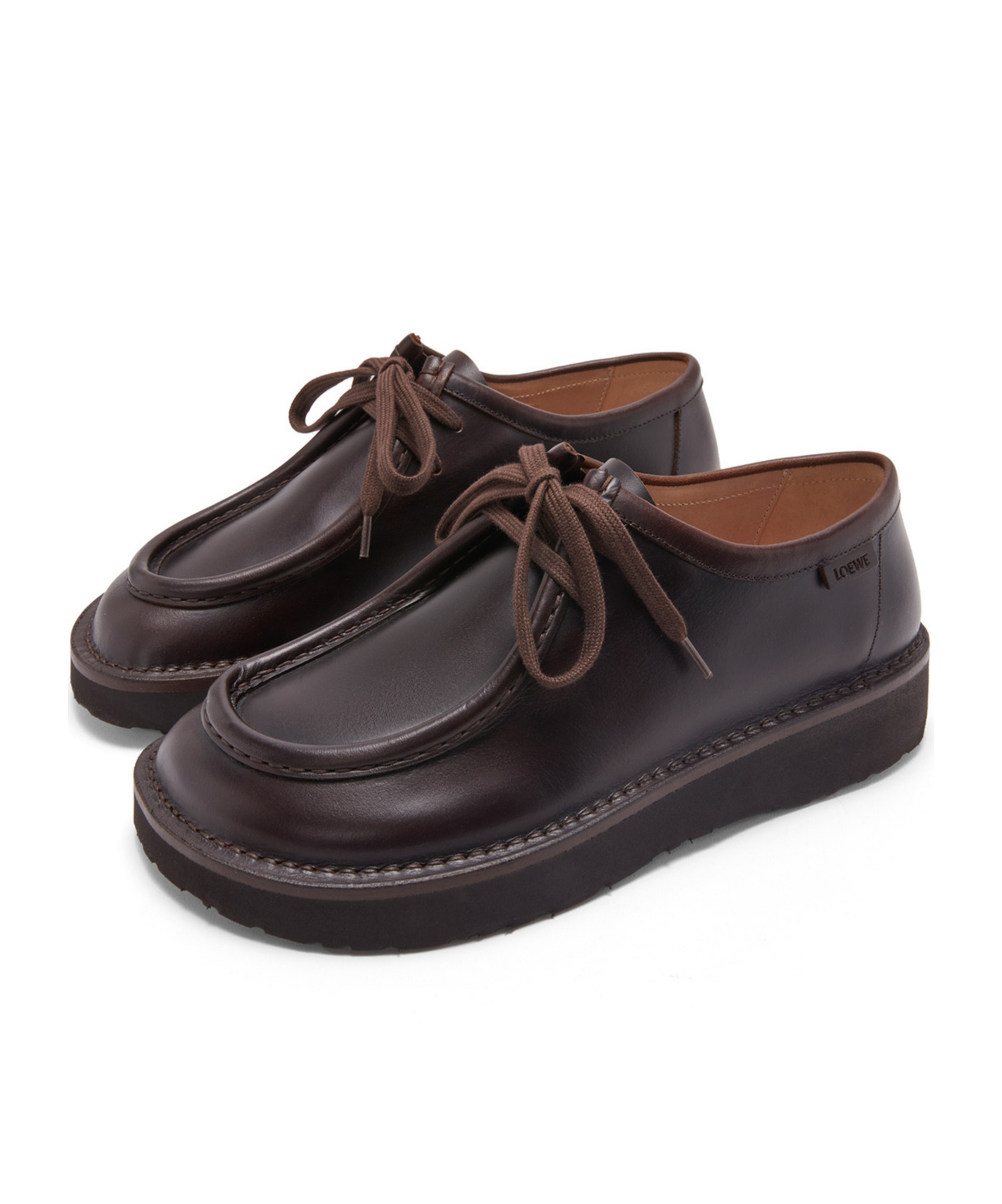 Loewe Faro Leather Loafers In Black