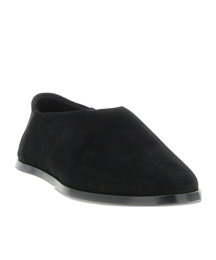 Fear Of God Suede Slip On Flat Sole Loafers In Black