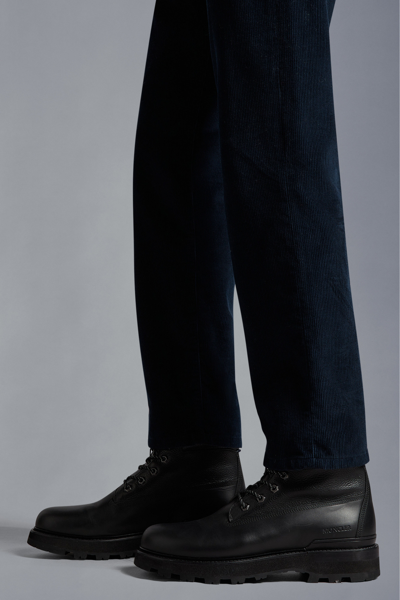 Moncler Peka Lace-up Leather Boots In Black