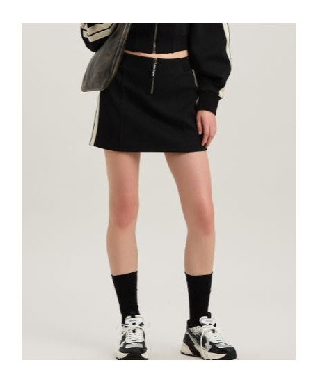Shop Palm Angels Side Stripe Skirt In Black