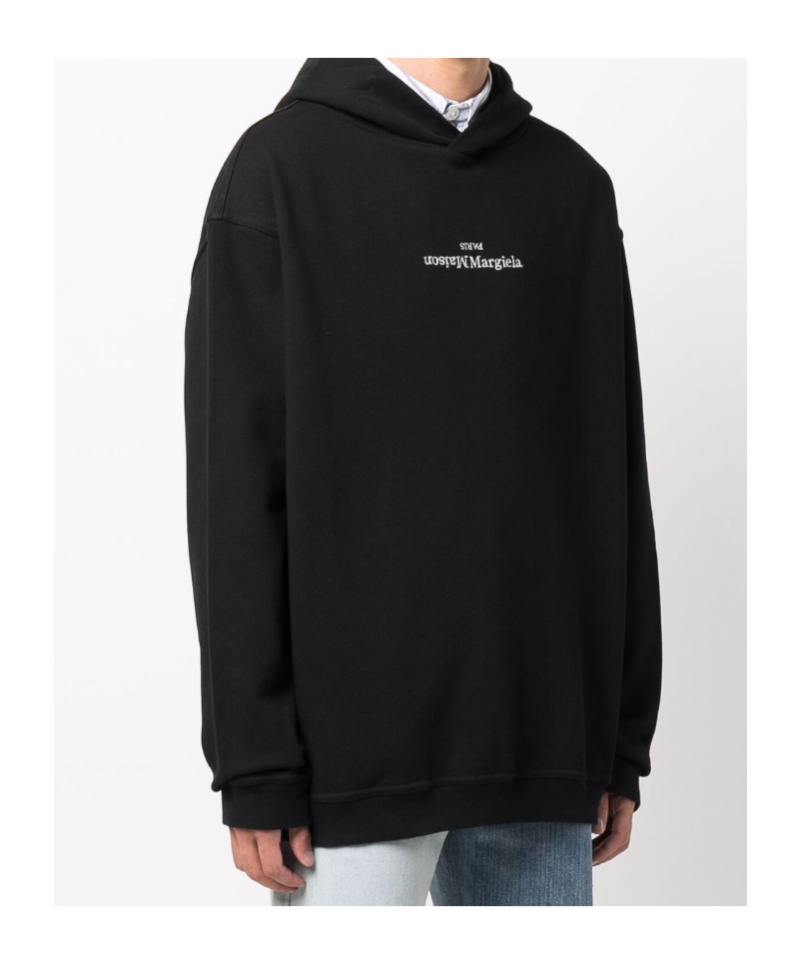 Maison Margiela Black Cotton Hoodie