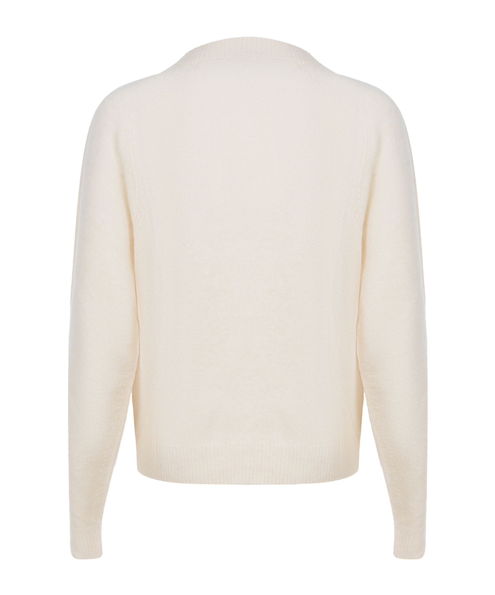 Alysi Ribbed Crewneck Sweater In White